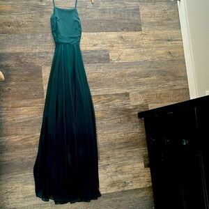 Lulus dark green maxi dress
